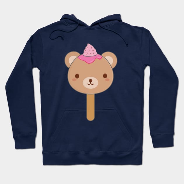 Cute Brown Bear Ice Cream T-Shirt Hoodie by happinessinatee